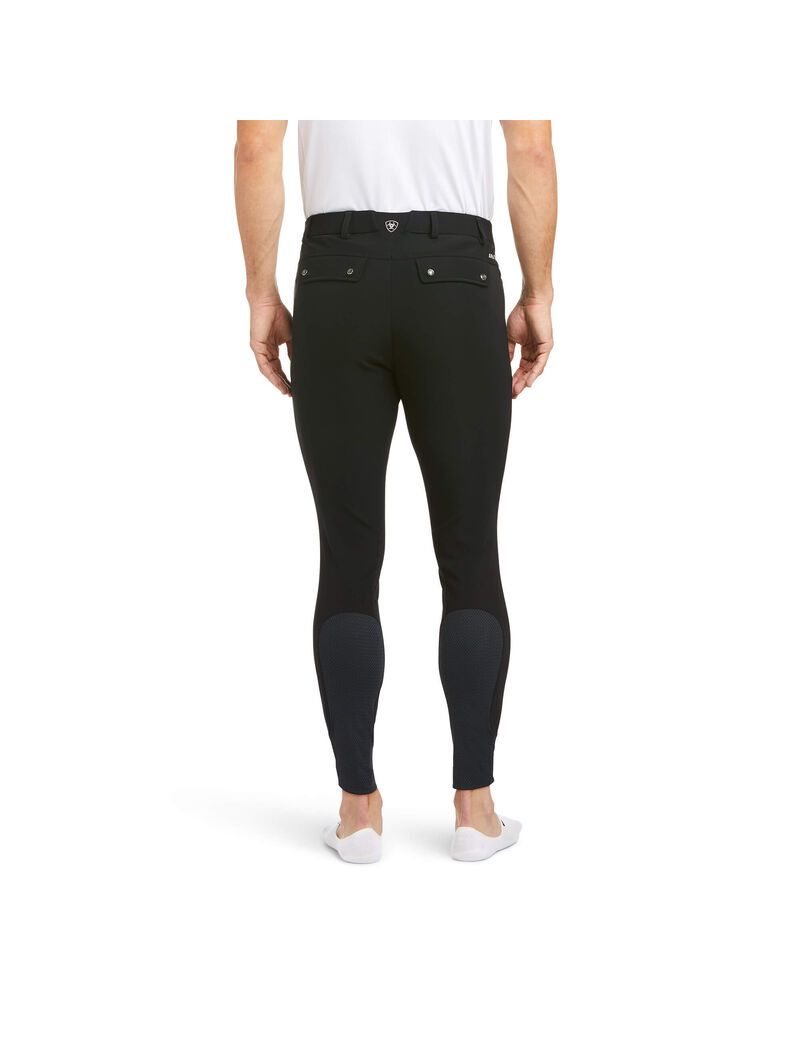 Pantalon Ariat Tri Factor Grip Knee Patch Breech Noir | VBC-7077398