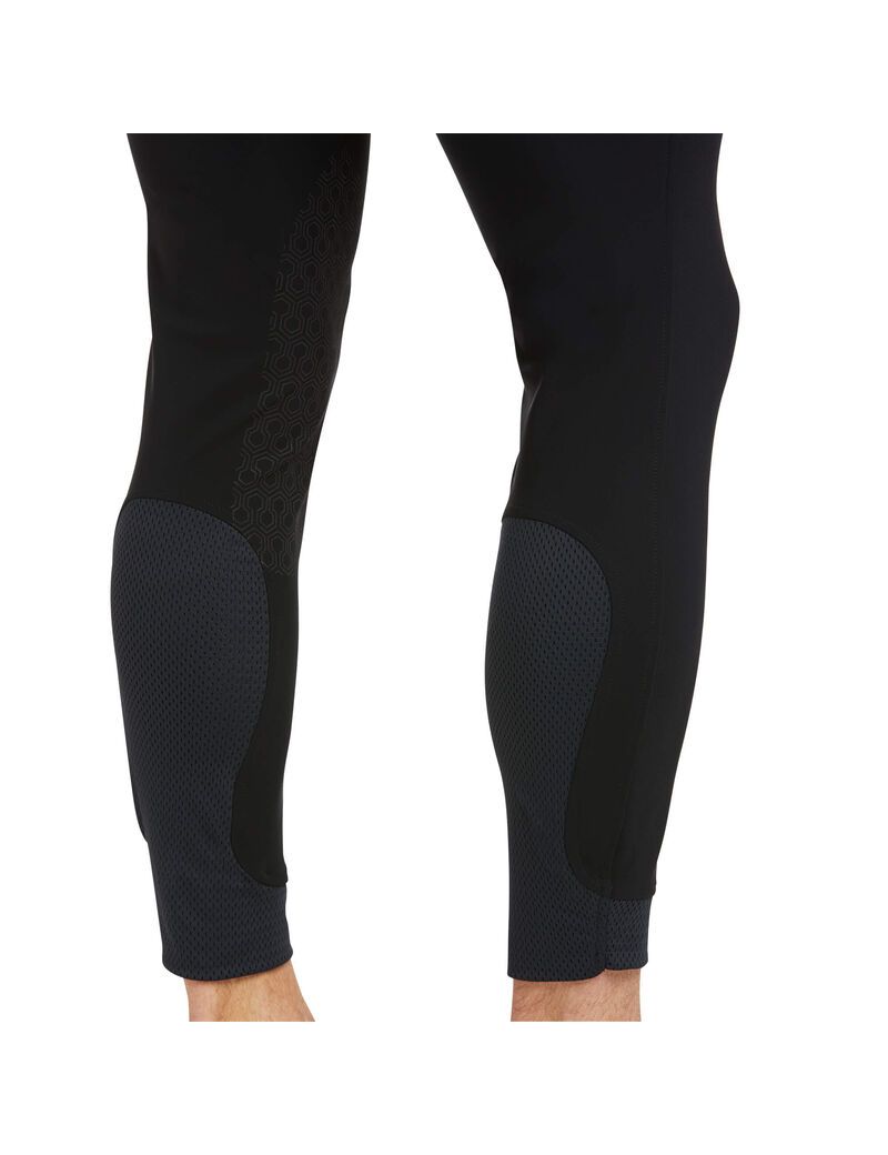 Pantalon Ariat Tri Factor Grip Knee Patch Breech Noir | VBC-7077398