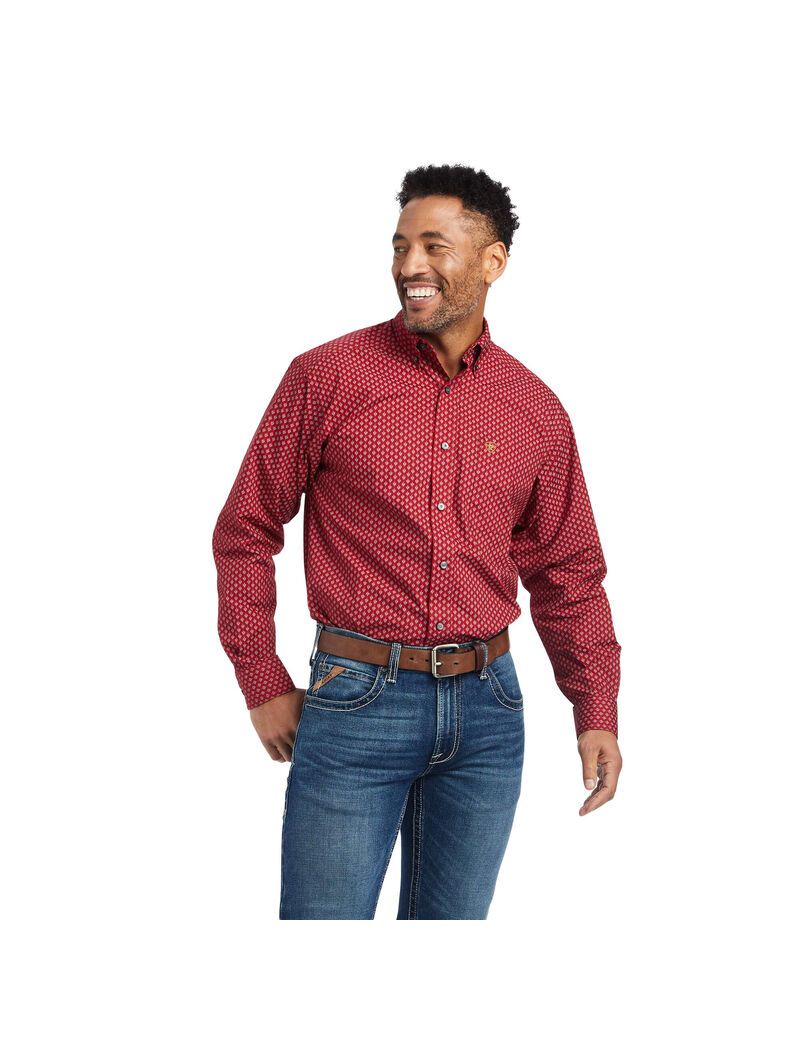 Chemises De Costume Ariat Wilcott Classiche Fit Rouge | DIW-0598440