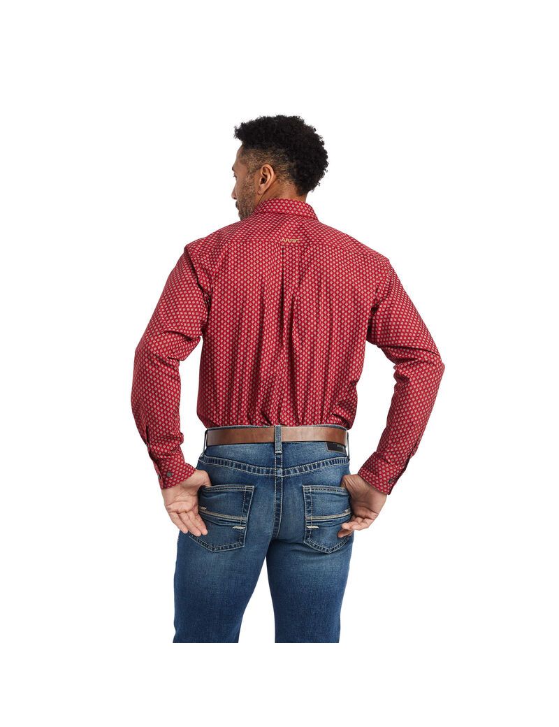 Chemises De Costume Ariat Wilcott Classiche Fit Rouge | DIW-0598440