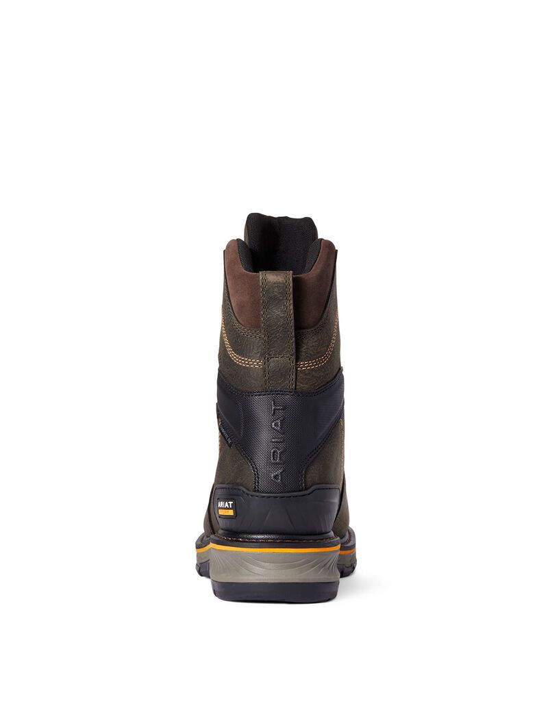 Bottes de Travail Ariat Stump Jumper 8' CSA Glacier Grip Imperméables 600g Composite Embout Cafe | LHD-7174900