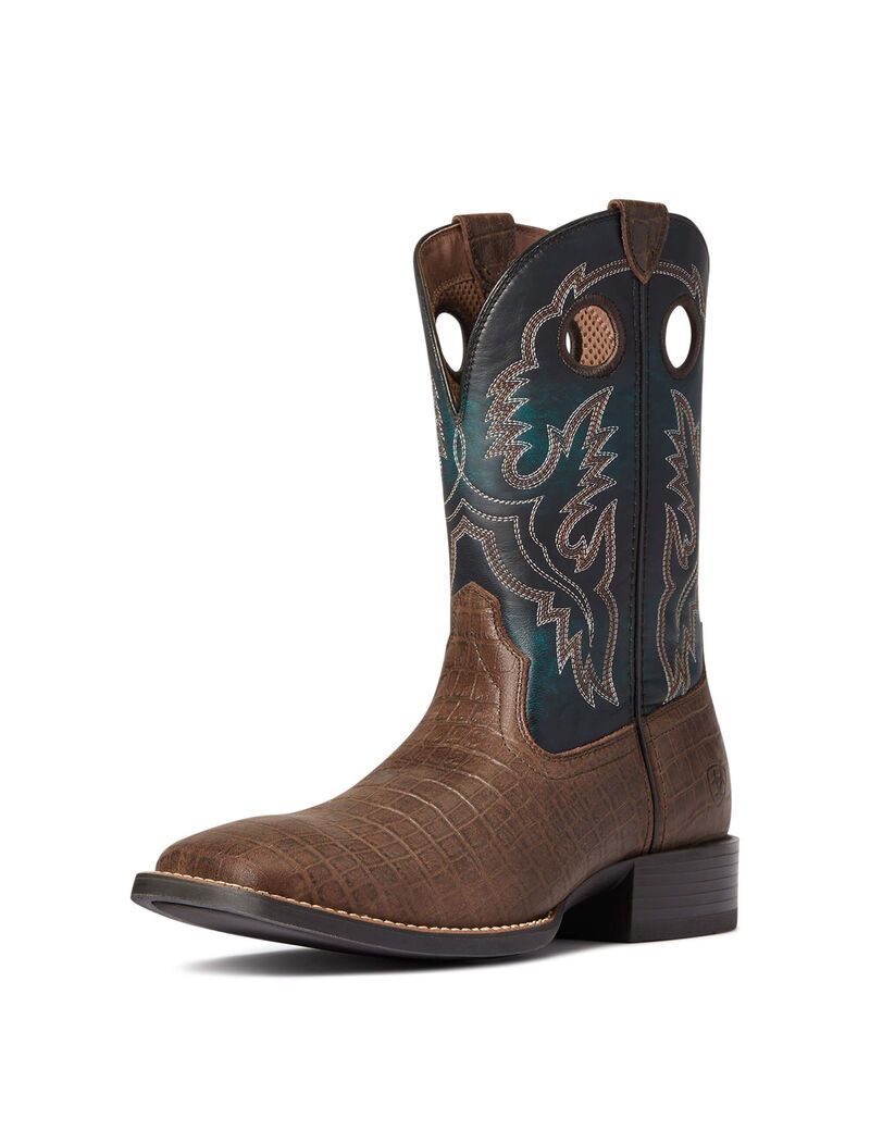 Bottes Western Ariat Sport Buckout Chocolat | KOJ-1921778