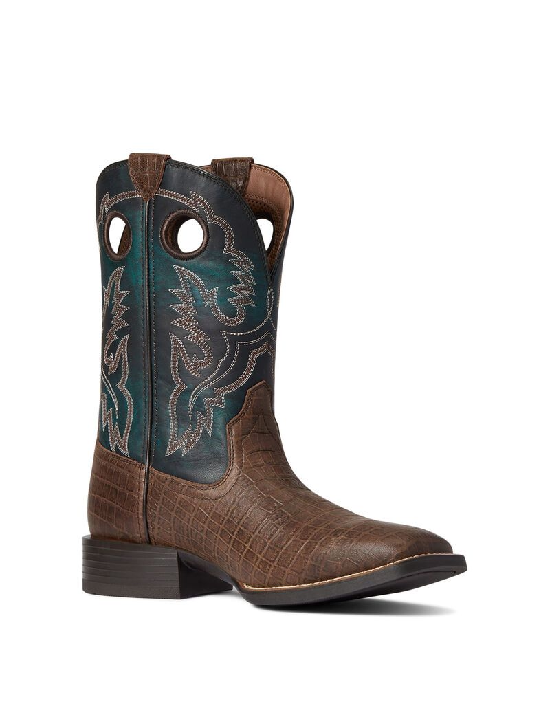 Bottes Western Ariat Sport Buckout Chocolat | KOJ-1921778