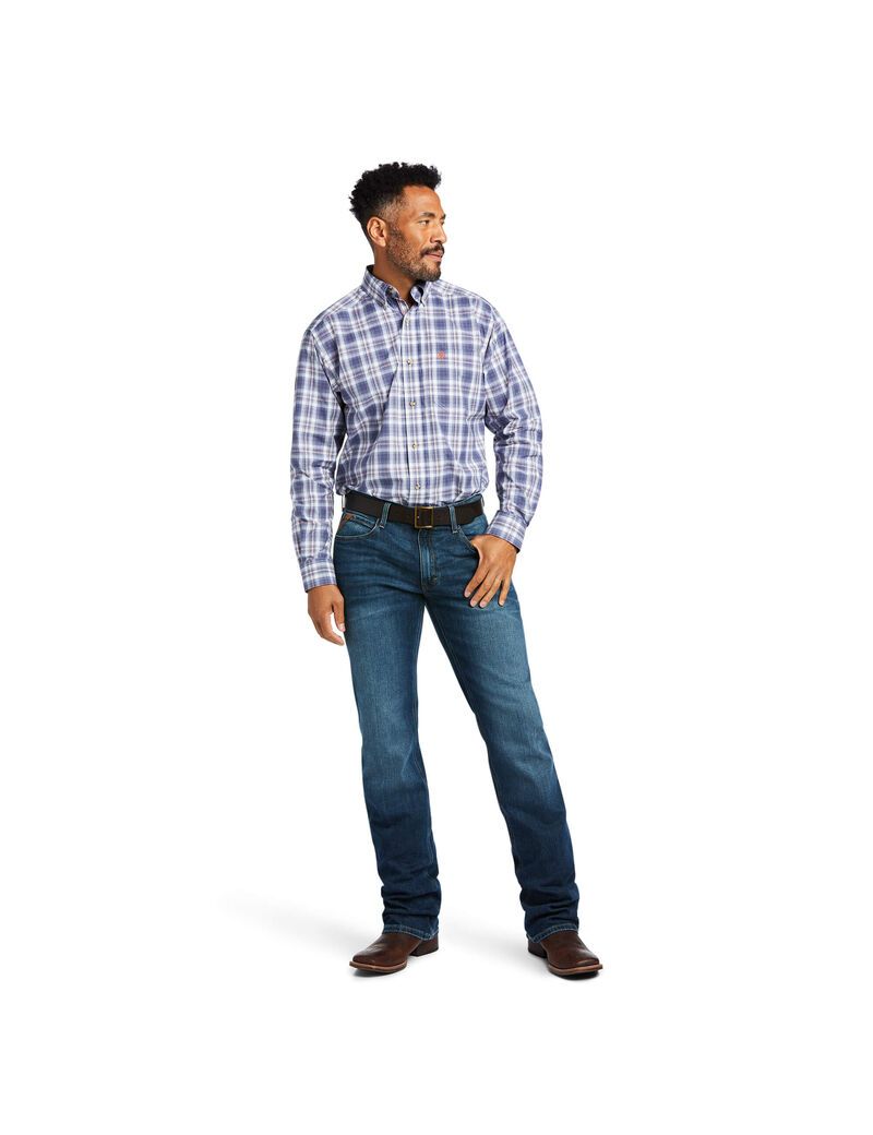 Chemises De Costume Ariat Pro Series Diego Classiche Fit Bleu Indigo | QZO-8512473