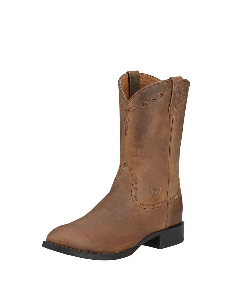 Bottes Western Ariat Heritage Roper Marron | FNF-5802363