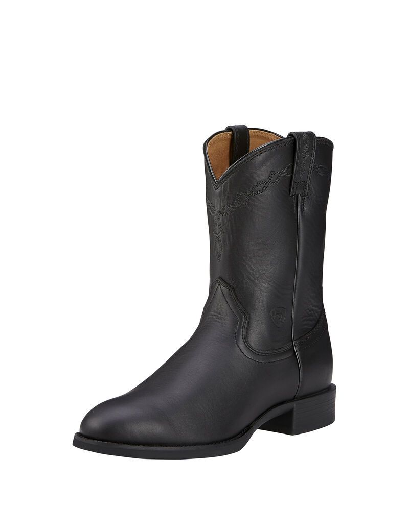 Bottes Western Ariat Heritage Roper Noir | YGA-7484263