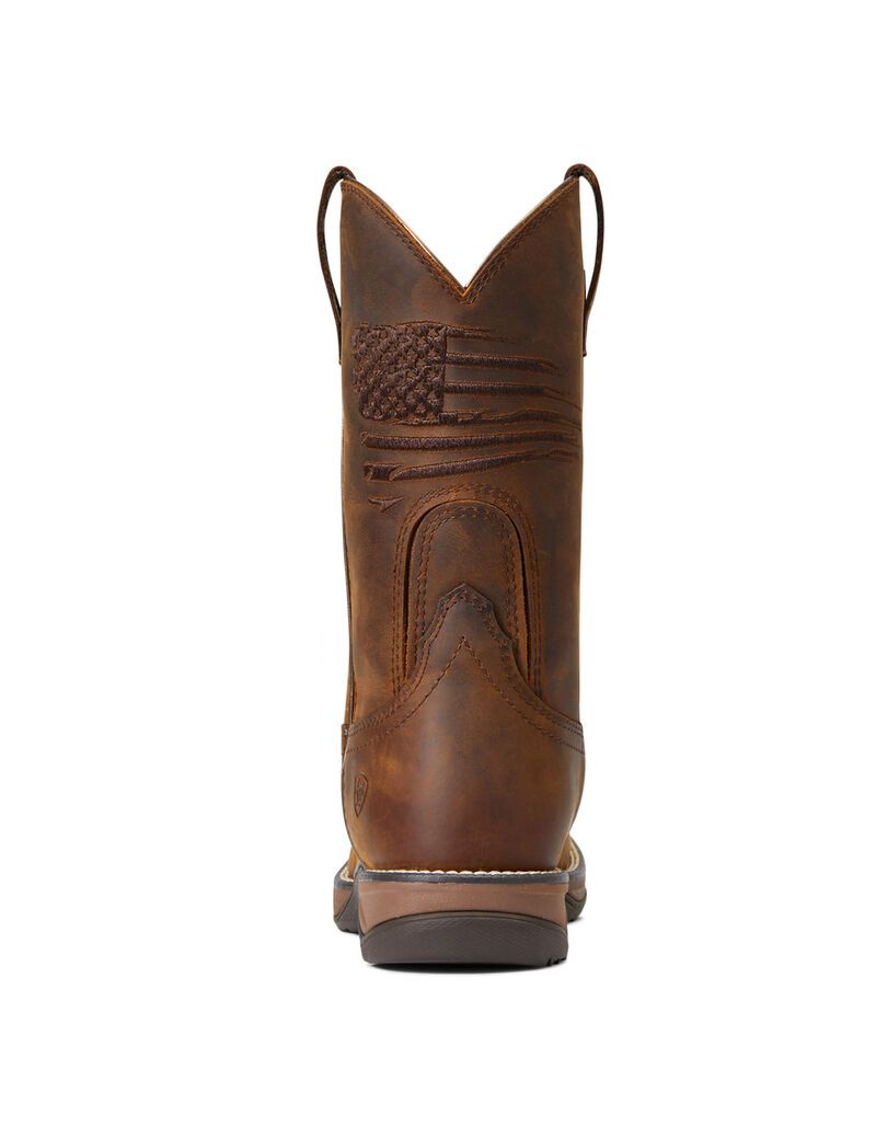 Bottes Western Ariat Anthem Patriot Imperméables Marron | FTT-7529230