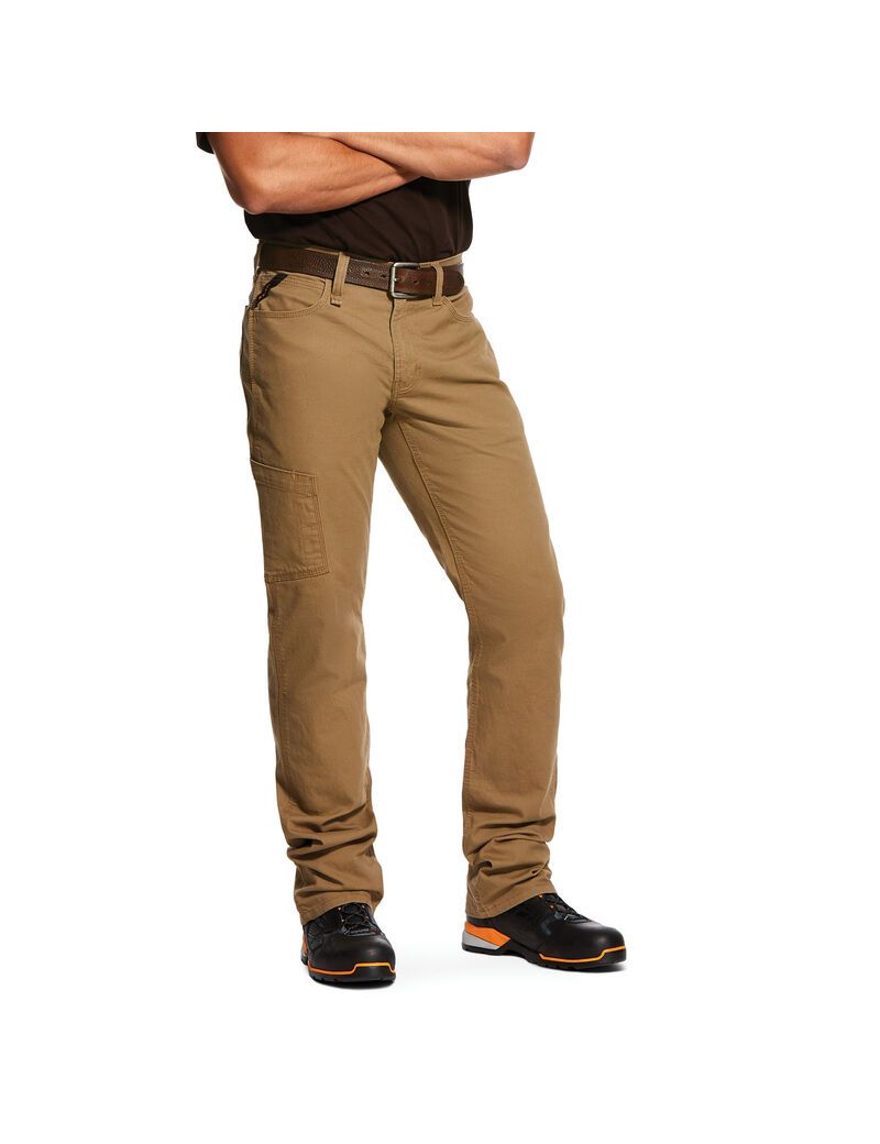 Pantalon Ariat Rebar M4 Low Rise DuraStretch Made Tough Stackable Droit Leg Kaki | IHL-4618905