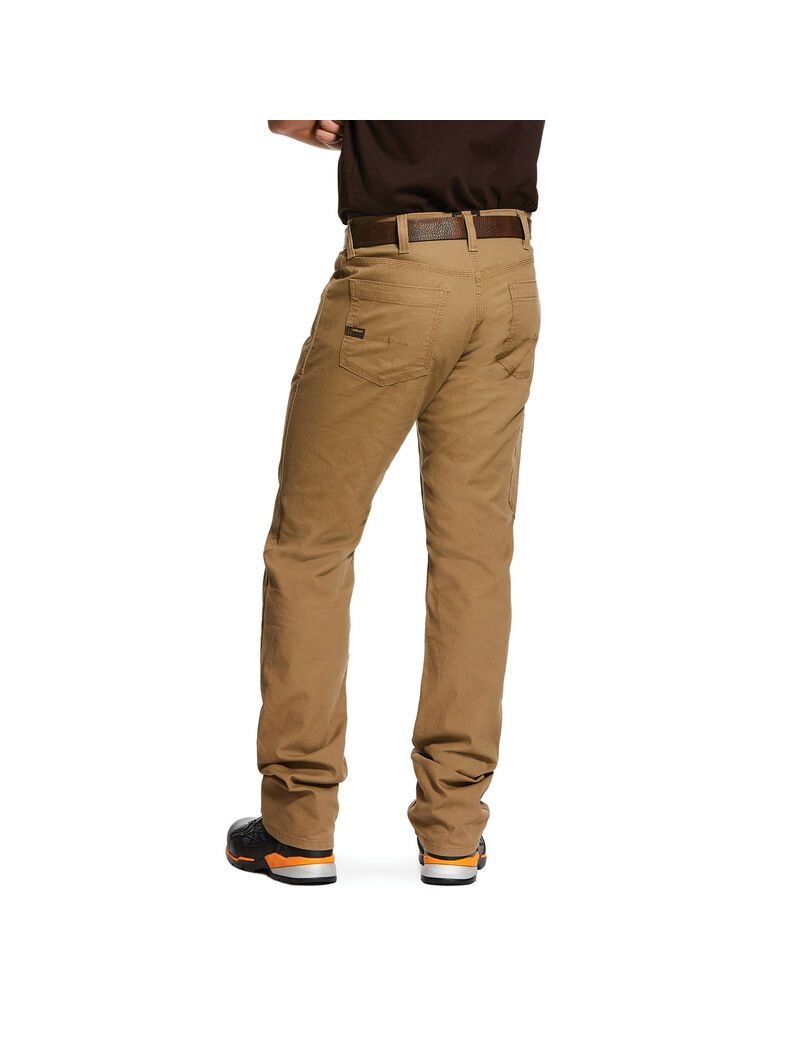 Pantalon Ariat Rebar M4 Low Rise DuraStretch Made Tough Stackable Droit Leg Kaki | IHL-4618905