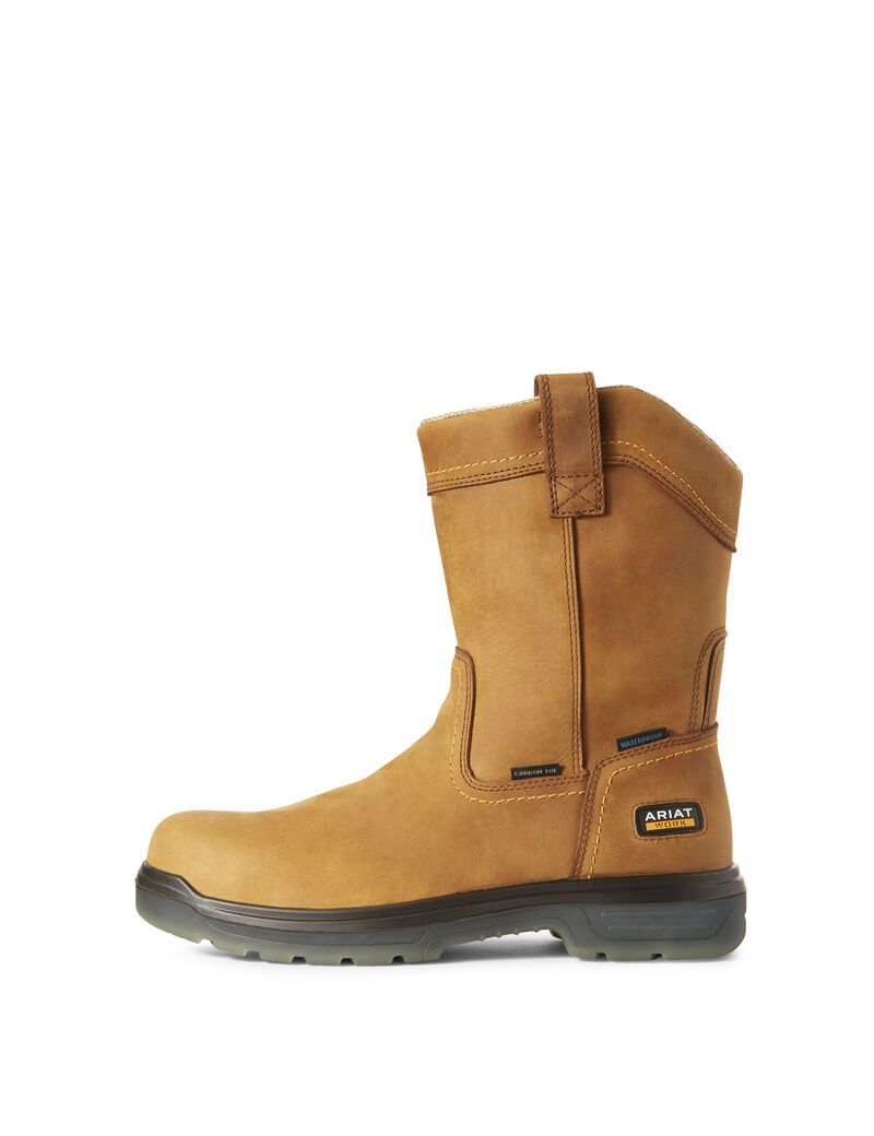 Bottes de Travail Ariat Turbo Pull-On Imperméables Carbon Embout Multicolore | OWF-9831466