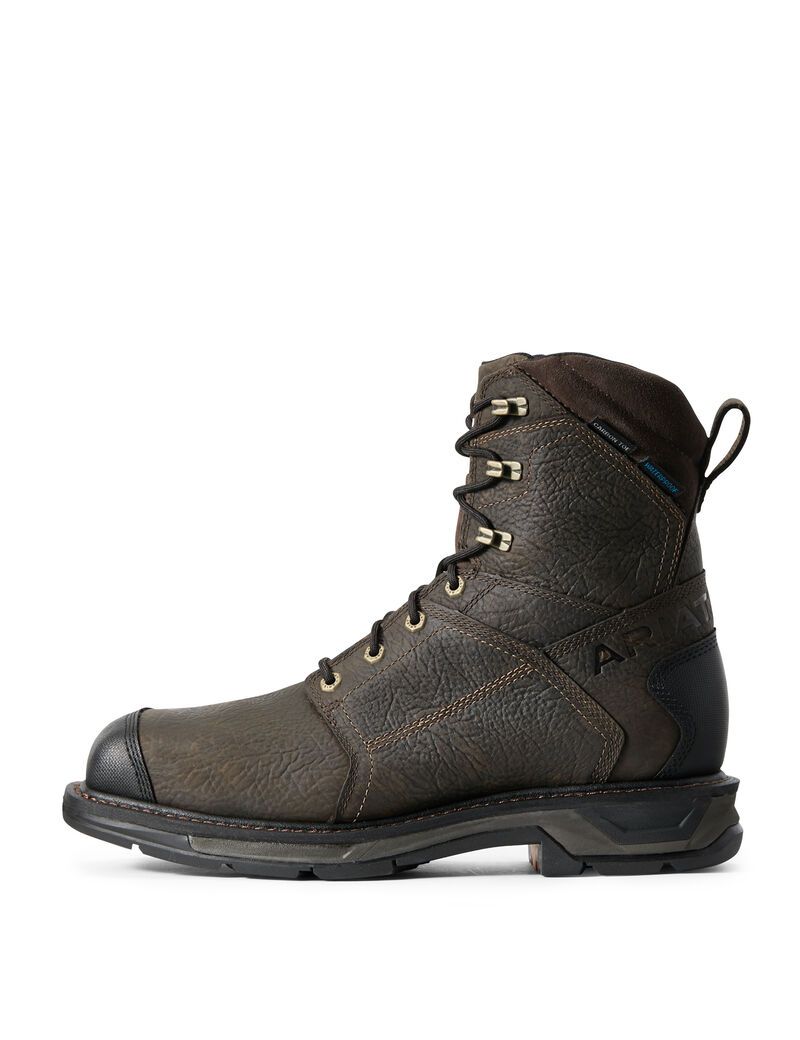 Bottes Imperméables Ariat WorkHog XT 8' Side Zip Carbon Embout Travail Marron | FGE-7961118