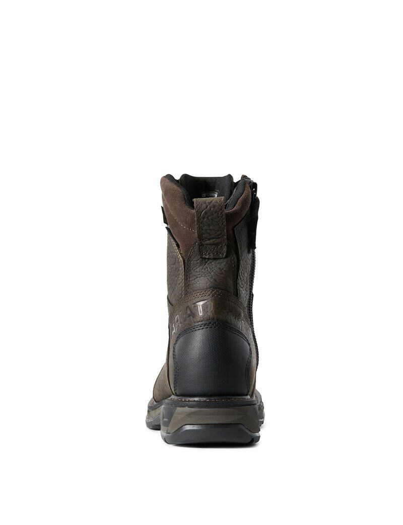 Bottes Imperméables Ariat WorkHog XT 8' Side Zip Carbon Embout Travail Marron | FGE-7961118