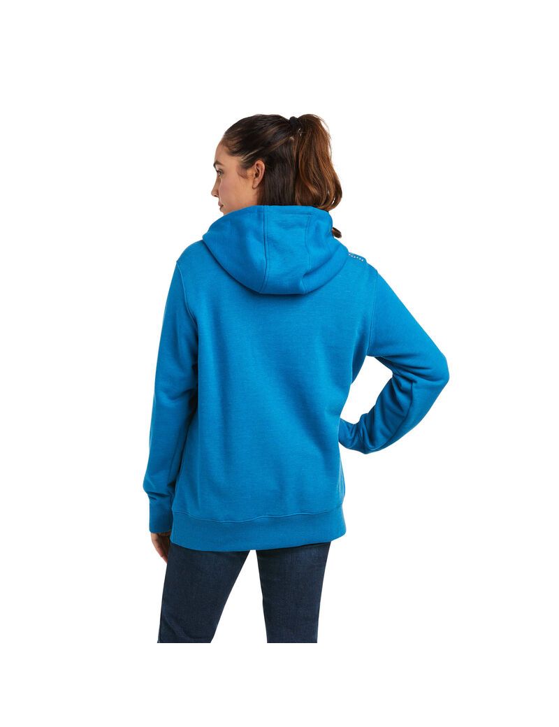 Vêtements De Travail Ariat Rebar Skill Set 1/2 Zip Hoodie Bleu | DRS-8372606