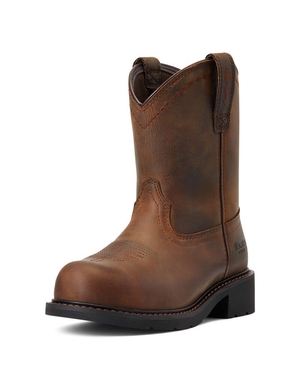 Bottes de Travail Ariat Fatbaby Pull-On Steel Embout Marron | STK-3631320