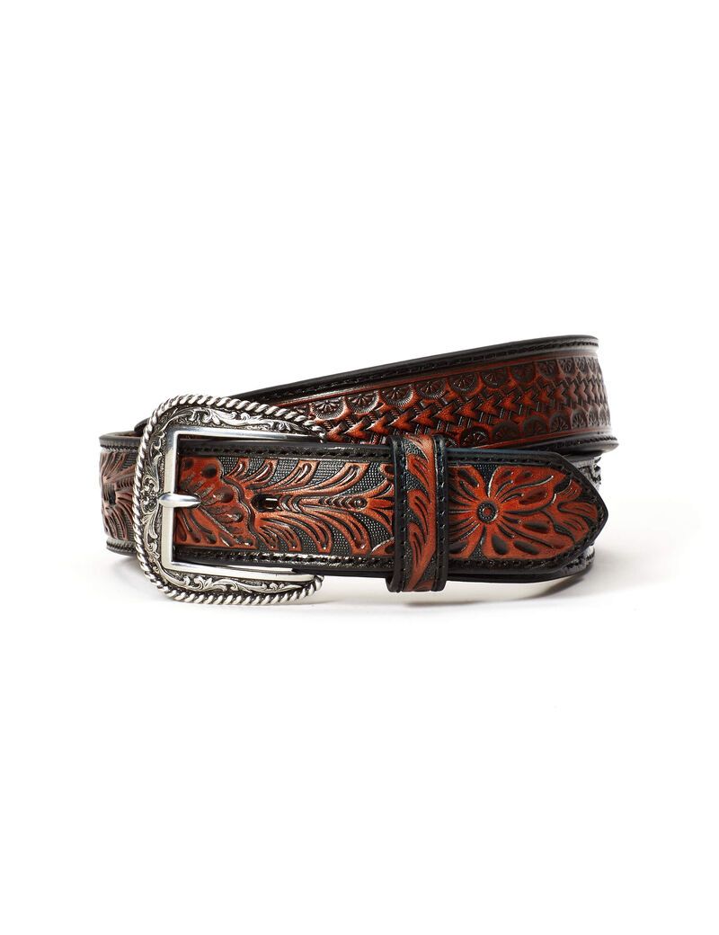 Ceintures Ariat Silas Noir Marron | VYO-4115888