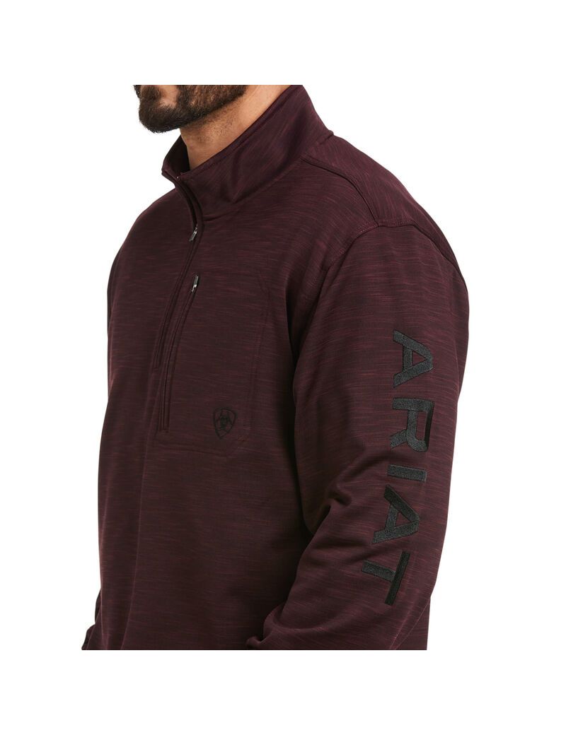 Sweats Ariat Team Logo 1/4 Zip Grise | ODZ-5924471