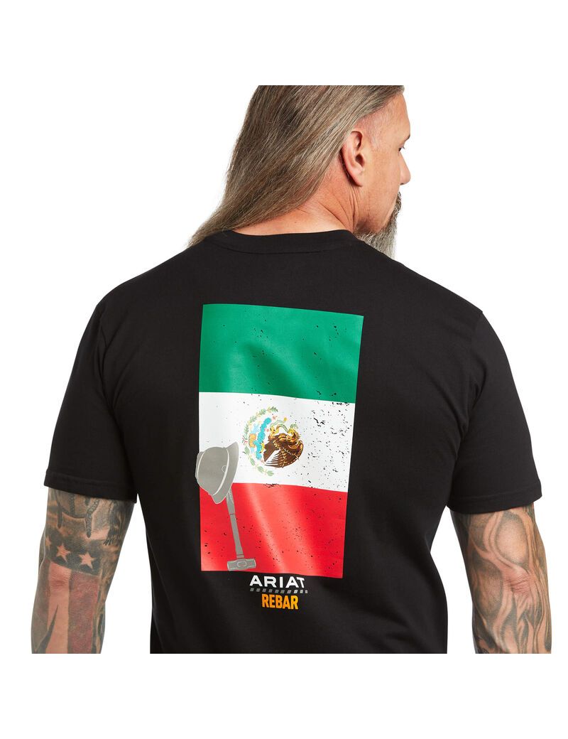 Vêtements De Travail Ariat Rebar Coton Strong Mexican Pride Graphique T Shirts Noir | XQJ-8087370