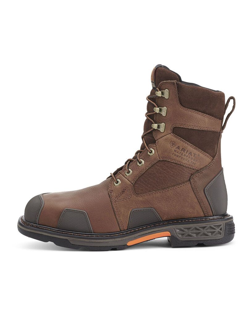 Bottes Imperméables Ariat OverDrive 8' Larges Square Embout Composite Embout Travail Marron | EOH-8787150