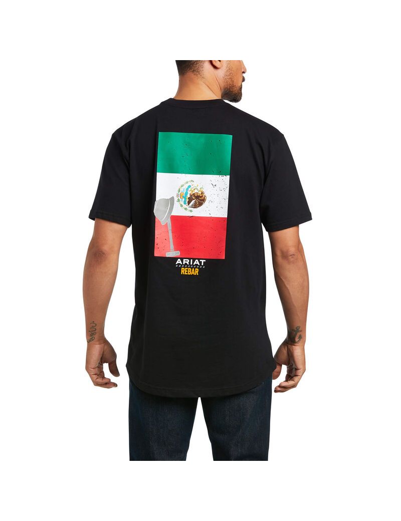 Vêtements De Travail Ariat Rebar Coton Strong Mexican Pride Graphique T Shirts Noir | XQJ-8087370