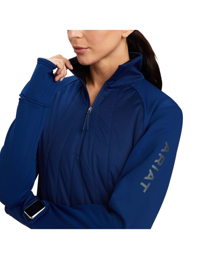 Sweats Ariat Venture 1/2 Zip Bleu | NUM-5013250