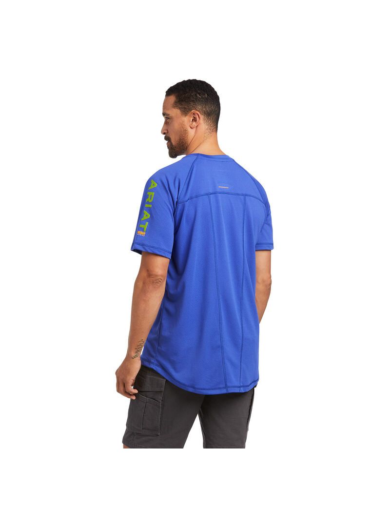 Vêtements De Travail Ariat Rebar Heat Fighter T Shirts Bleu Royal Bleu | SPH-5761882