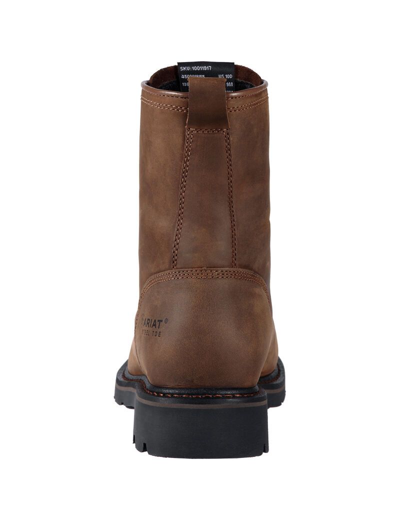 Bottes de Travail Ariat Cascade 8' Larges Square Embout Marron | DEA-8053804