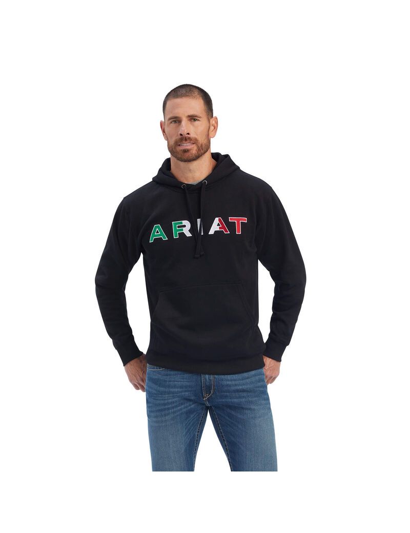 Sweat à Capuche Ariat Mexico Noir | QNM-2026389