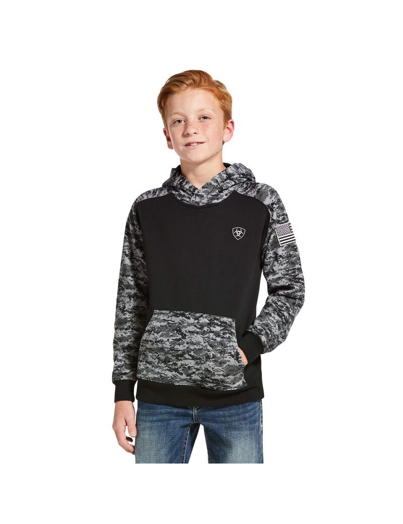 Sweat à Capuche Ariat Patriot Noir Camouflage | GHB-5725579