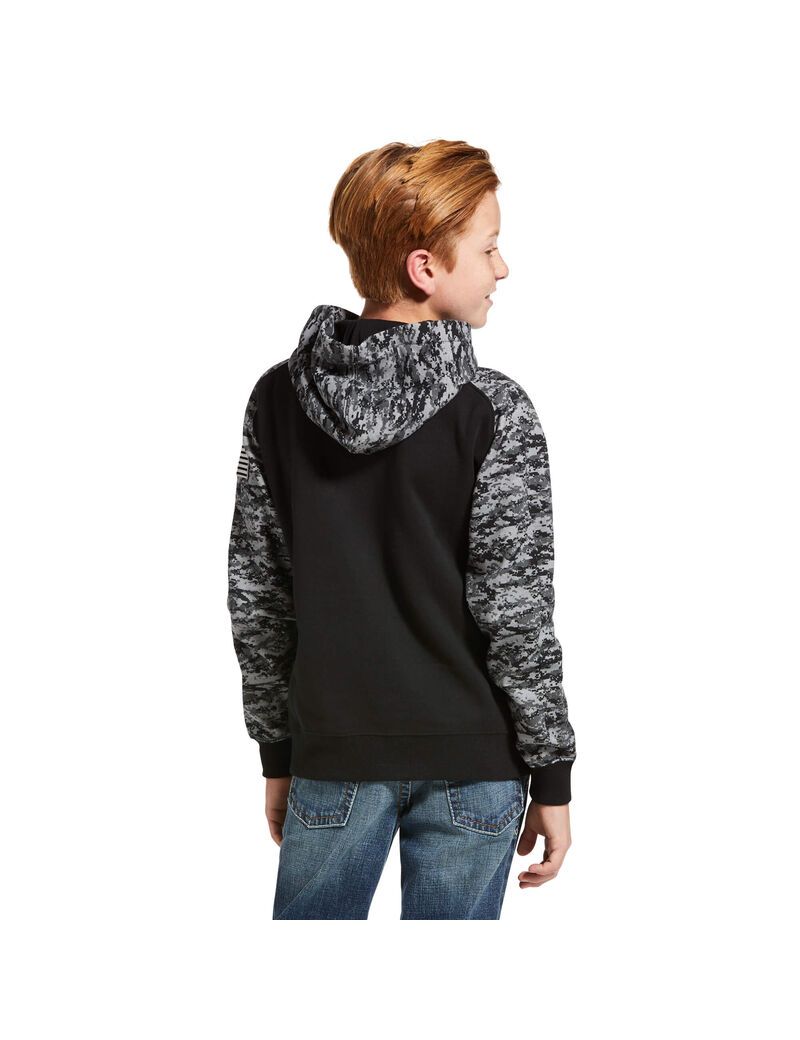 Sweat à Capuche Ariat Patriot Noir Camouflage | GHB-5725579