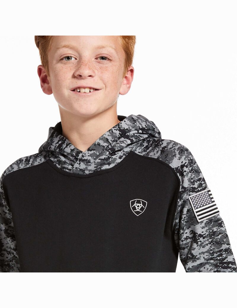 Sweat à Capuche Ariat Patriot Noir Camouflage | GHB-5725579