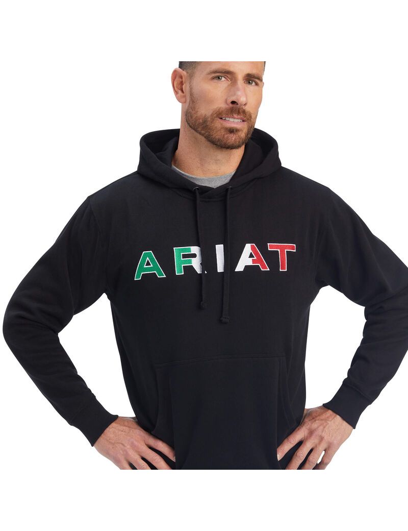 Sweat à Capuche Ariat Mexico Noir | QNM-2026389