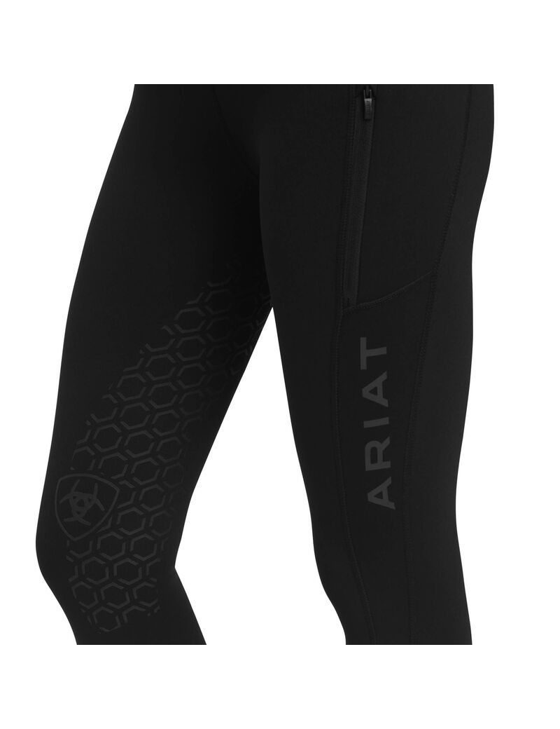 Collant Ariat Venture Thermal Half Grip Noir | SFD-8845528