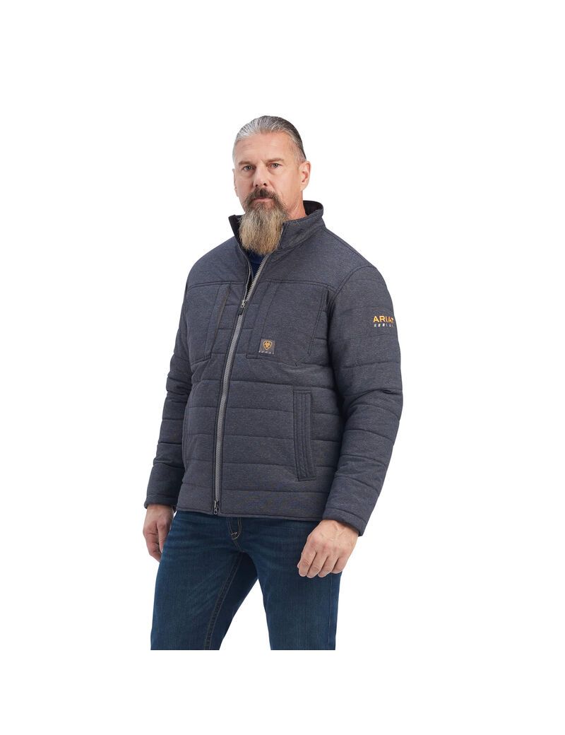 Vestes Ariat Rebar Valiant Stretch Tela D'eau Resistant Insulated Grise | HMZ-3473123