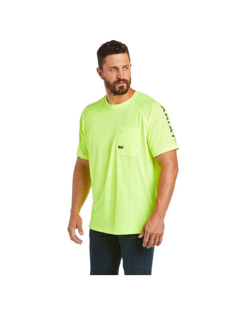 Vêtements De Travail Ariat Rebar Heat Fighter T Shirts Vert Clair | PIJ-2859732