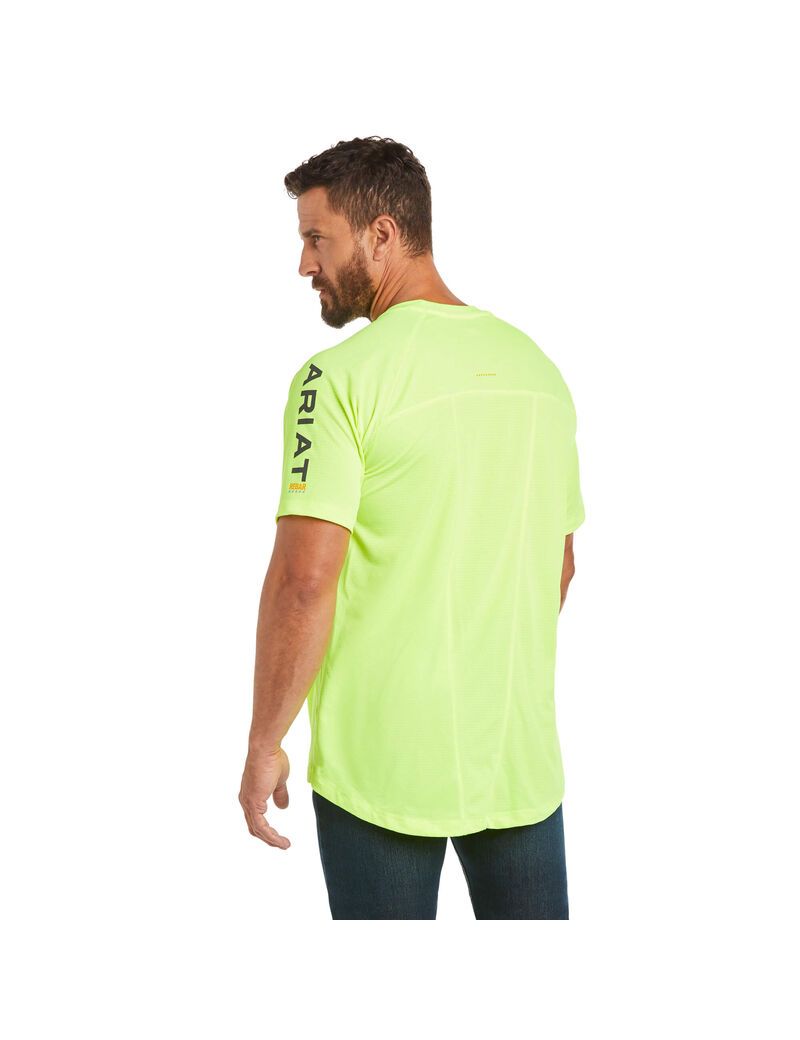 Vêtements De Travail Ariat Rebar Heat Fighter T Shirts Vert Clair | PIJ-2859732