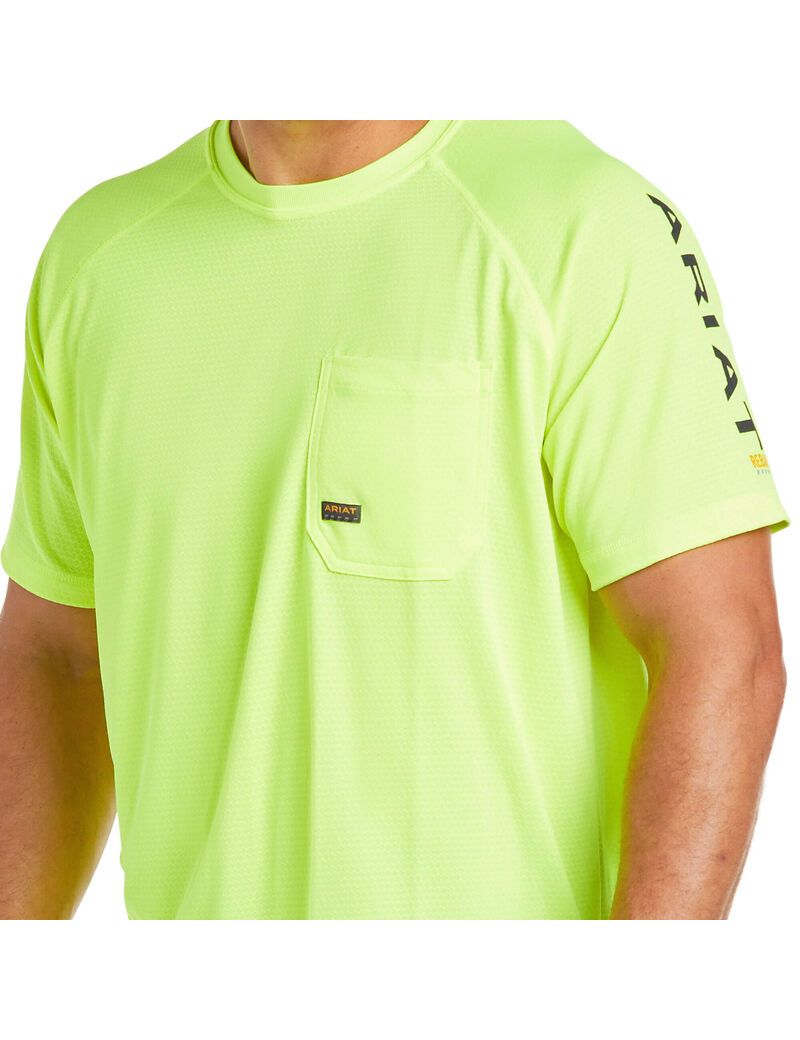 Vêtements De Travail Ariat Rebar Heat Fighter T Shirts Vert Clair | PIJ-2859732