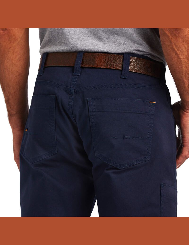 Pantalon Ariat Rebar M4 Low Rise DuraStretch Made Tough Stackable Droit Leg Bleu Marine | PQA-2590431