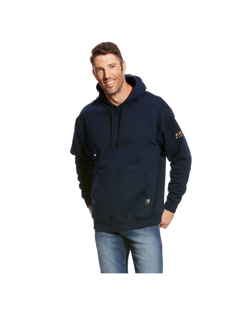 Sweat à Capuche Ariat Rebar Workman Bleu Marine | TGU-6801653