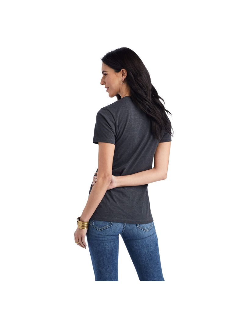 Hauts Ariat Wheat Script Tee Grise | SUW-6034201