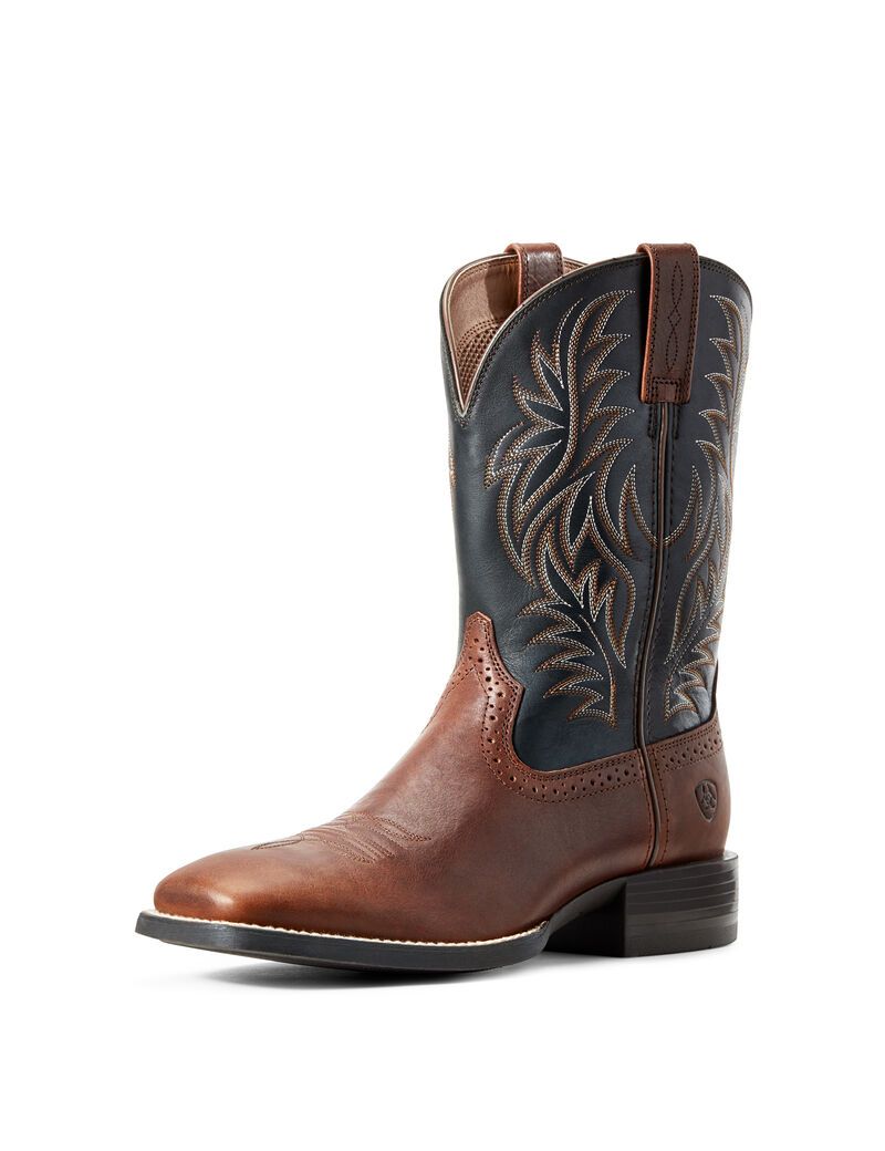 Bottes Western Ariat Sport Larges Square Embout Marron | XVU-9989992