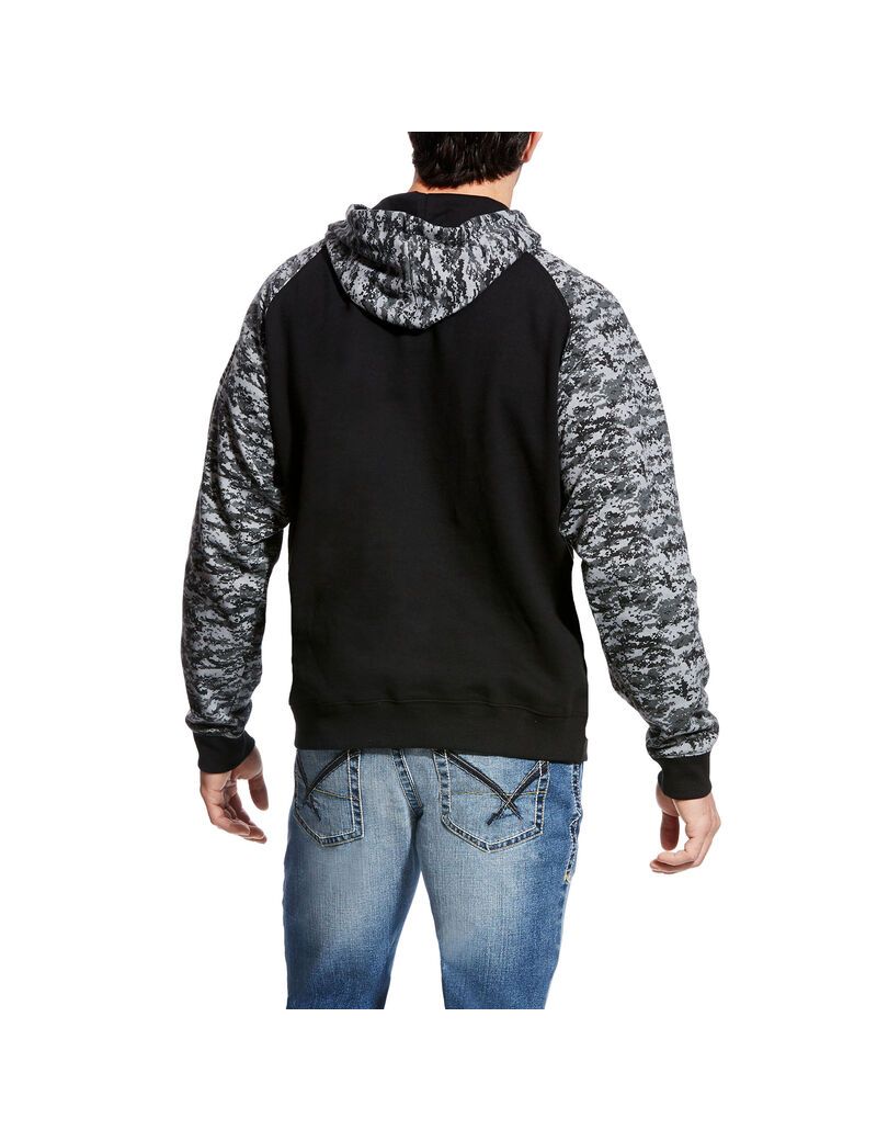 Sweat à Capuche Ariat Patriot Noir Camouflage | GSK-3789452