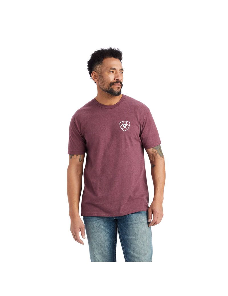 T Shirts Ariat Minimalist Bordeaux | NPJ-9373111