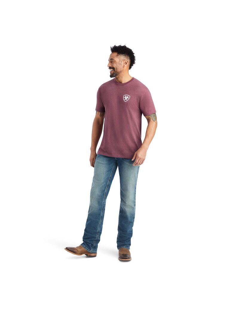 T Shirts Ariat Minimalist Bordeaux | NPJ-9373111