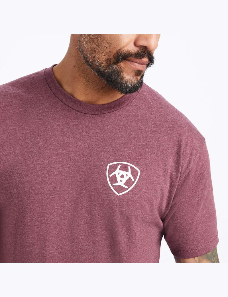 T Shirts Ariat Minimalist Bordeaux | NPJ-9373111