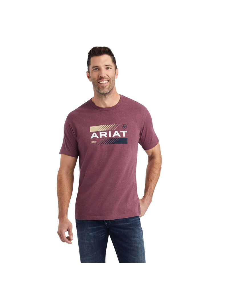 T Shirts Ariat Octane Stack Bordeaux | ITF-2216409