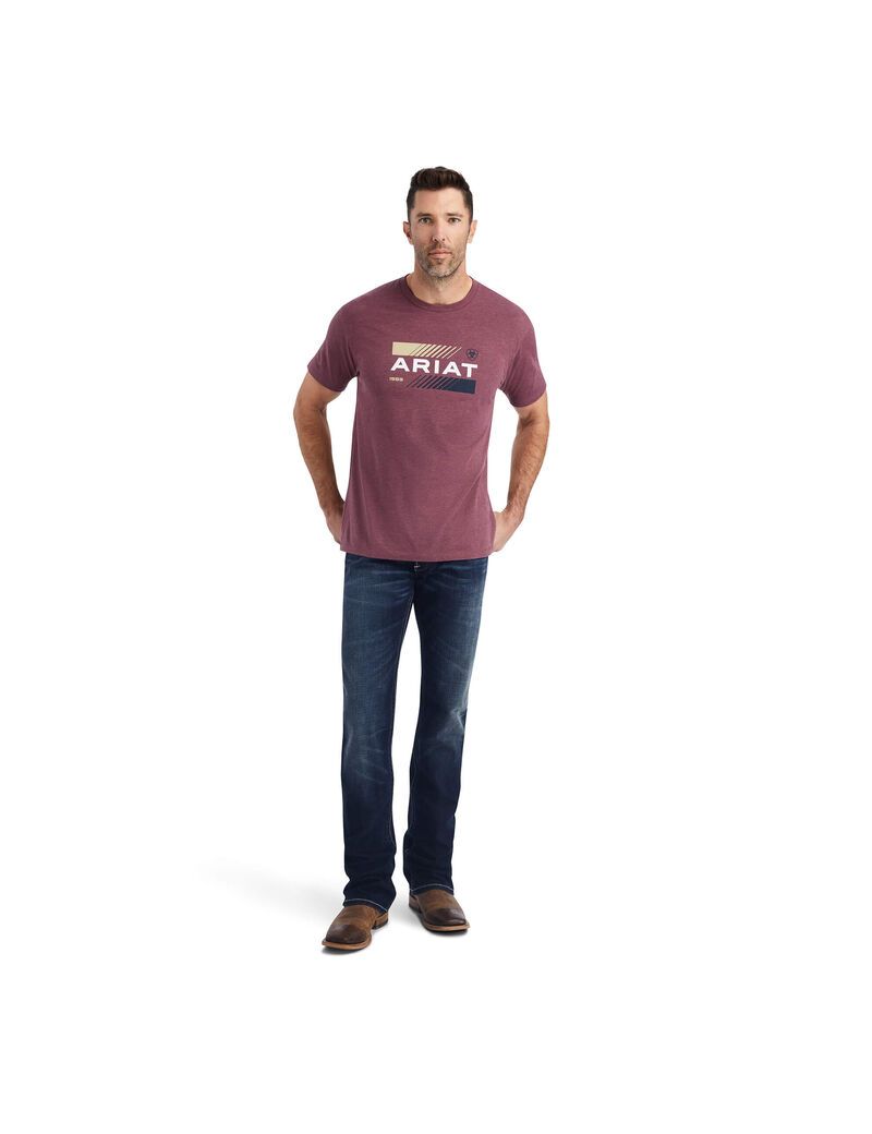 T Shirts Ariat Octane Stack Bordeaux | ITF-2216409