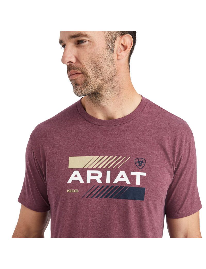 T Shirts Ariat Octane Stack Bordeaux | ITF-2216409