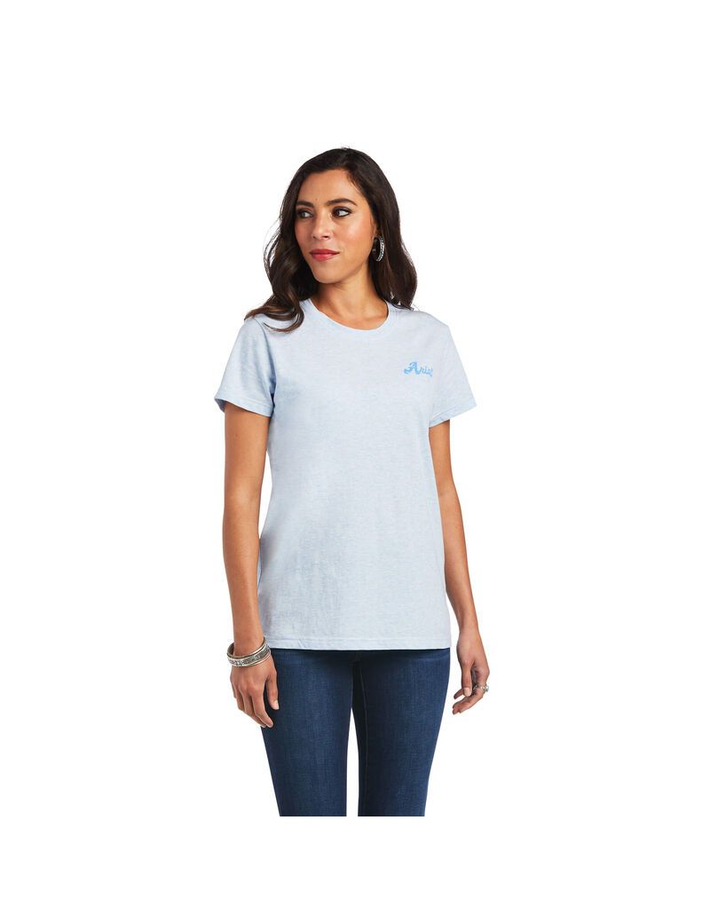 Hauts Ariat REAL Flag Waver Tee Bleu | ZCV-5146280