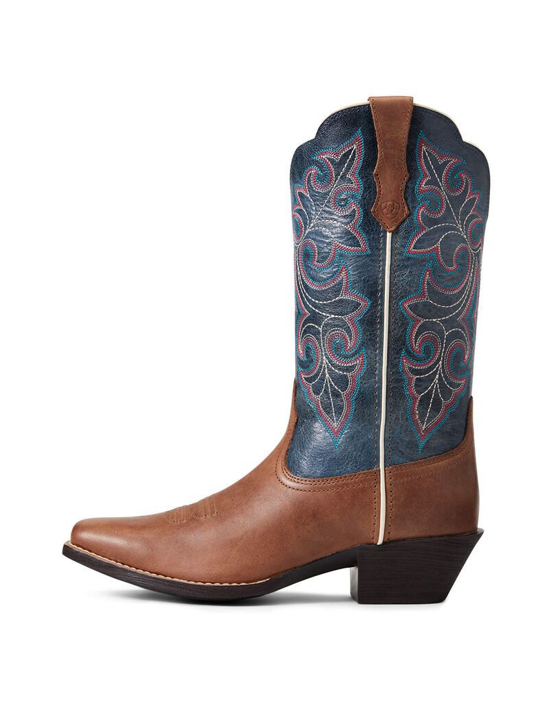 Bottes Western Ariat Round Up Square Embout Marron | KOD-7698014