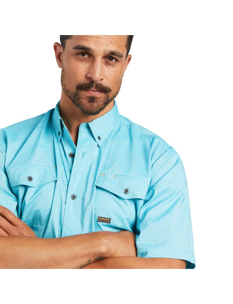 Vêtements De Travail Ariat Rebar Made Tough VentTEK DuraStretch Travail Shirts Multicolore | NZS-8297323